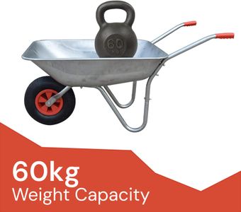 KCT 65L Steel Wheelbarrow – Heavy Duty Garden Cart