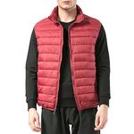 alpine swiss Clark Mens Lightweight Down Alternative Vest Jacket Red Medium