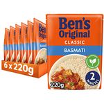 Ben's Original Basmati Microwave Rice, Bulk Multipack 6 x 220 g pouches