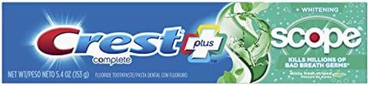 Crest Crest Complete Multi-Benefit Whitening + Scope Fluoride Toothpaste Minty Fresh Striped, 5.4 Oz