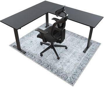 Anidaroel Home Office Chair Mat, 63"x51" Large Floor Protector Mat, Anti-Slip Desk Chair Mat for Hardwood, Under Desk Rug for Rolling Chair, Low Pile Carpet Protector Rug for Work&Home