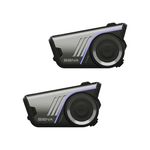 Sena 60S Motorcycle Communication Headset with WAVE, Mesh 3.0, and Bluetooth Intercom, IPX7 Waterproof, 24 hr Battery, 2 km Range, 2nd Generation SOUND by Harman Kardon Helmet Comms System, Dual Pack