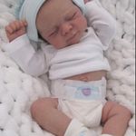 ROSHUAN Real Llife Baby Dolls That Look Real Sleeping Baby 18 inch 48 cm Realistic Reborn Baby Doll Silicone Full Body Vinyl Squishy Lifelike Newborn Washable Doll