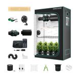 Mars Hydro 2x4 Grow Tent Kit Complete System with Smart Controller 43,300W TSL2000 LED Dimmable Grow Light,48"x24"x71" 1680D High Reflective Mylar,4inch Customized Ventilation System