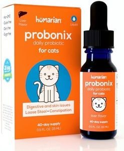 Probonix Probiotics for Cats, Organic, Non-GMO Liquid Probiotic Drops, 8 Live Probiotic Strains to Help with Digestive Issues, Inflammatory Bowel Disease (IBD), Dental Health Issues, Allergies, Liver