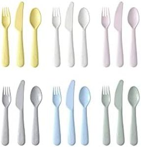 Ikea Kalas 18-Piece BPA-Free Flatware Set, Multicolored