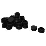 sourcing map 1.5" OD Plastic Round Tube Insert Glide End Cap Pad 36pcs 1.46" Inner Dia for Furniture Floor Deck Protector Anti-Scratch