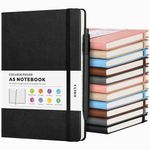 12 Pack Journal Notebooks for Work with 12 Pens, A5 Hardcover Notebook，Business Notebooks Bulk, College Ruled Notebook for Men, Leather Journal for Writing, 160 Pages, 100GSM Thick Paper (5.7" x 8.3")