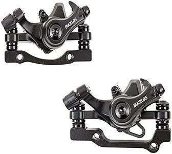 BUCKLOS Mountain Bike disc Brake Caliper with 160mm Adapter, Bicycle Mechanical Aluminum Alloy Brake Calipers, Front/Rear Caliper fit e-Bike Road Bike Folding Bicycles