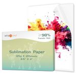 HTVRONT Sublimation Paper 8.5 x 11 Inch - 120 Sheets Fast-drying & Heavy-duty Sublimation Paper for T-shirts, Tumblers, Mugs (A4/125g)