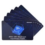 6 Pack RFID Blocking Cards, Wisdompro NFC Contactless Card Protection Debit Credit Card Passport Card Protector Blocker for Men & Women, Wallet & Purse Shield