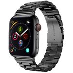 Supoix 46mm/45mm/44mm/49mm/42mm Large Bands Compatible with Apple Watch Series 10 46mm/ 9 8 7 45mm/Ultra/ 6 5 4 SE 44mm/3 2 1 42mm, Stainless Steel Metal Link Replacement Wristbands Strap for