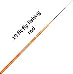 Quanhai Fly Fishing Rod 300 cm bega Short 10 fis Fly Rod 10 Foot Blue, Yellow, Red Fishing Rod (300 cm, 0.198 kg, Blue, Yellow, Red)