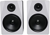 Rockville APM8W 8" 2-Way 500W Active/Powered USB Studio Monitor Speakers Pair, White