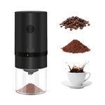 Portable Electric Burr Coffee Grinder,Mcbazel Electric Rechargeable Mini Coffee Grinder with Multiple Grinding Settings-Black