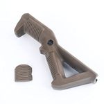 SBGJMY AFG1 Angled Fore Grip,Nylon Triangle Airsoft Front Grip for 20mm Picatinny Rail System Angled Foregrip (Tan)