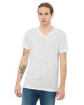 Bella+Canvas Comfortable V-Neck Jersey T-Shirt, Medium, White Slub