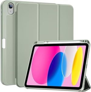ProCase for iPad (A16) 11th Generation 11 Inch 2025/ iPad 10th Generation 10.9 Inch 2022 Case with Pencil Holder, Hybrid Cover with Soft TPU Back, Supports Touch ID, Auto Wake/Sleep -Grassgreen