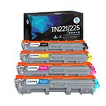 Gotoners TN221 TN225 Toner Cartridge for Brother MFC-9130CW MFC-9330CDW MFC-9340CDW HL-3170CDW HL-3140CW Laser Printer Work with Brother 9130 9330 9340 3170 3140 Ink(4 Pack, Black Yellow Cyan Magenta)