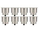 Amarine-made 8pcs Stainless Steel Cup Drink Holder with Drain Marine Boat Rv Camper