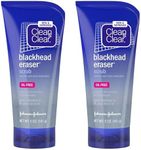 Clean & Clear Blackhead Eraser Oil-Free Facial Scrub with 2% Salicylic Acid Acne Medication, Exfoliating Daily Face Scrub for Acne-Prone Skin Care, Coconut, 5 Oz, Pack of 2