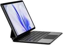 Keyboard Case for Samsung Galaxy Tab S10+/ S7+/S8+/S9+/S7 FE/S9FE+ 12.4inch, Case with Keyboard Magnetic Floating Cantilever Stand, Multi-Touch Trackpad, 7 Colors Backlight, 1.6lbs-Black