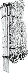 Premier 1 VersaNet+ Electric Garden Fence | Keep Out Rabbits, Raccoons and Varmints – 20"H x 100'L, White/Black for Visibility
