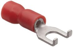 Morris Products 11764 Vinyl Insulated Flange Spade Terminals - 22-16 Wire44; No. 6 Stud44; Pack Of 100