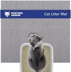 Panther Armor Cat Litter Mat for Litter Box,17.7L x 15.7W in in Litter Trapping Mat, Easy Clean, Washable