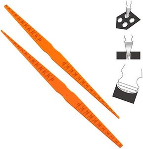 PAGOW 2 Pack Plastic Car Door Panel Gap Alignment Gauge Measuring Tool, Taper Feeler for Auto Car Vehicle-Orange Red