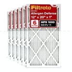 Filtrete AD19-6PK-1E, AC Furnace Air Filter, MPR 1000, Micro Allergen Defense, 6-Pack (Exact Dimensions 11.81 x 19.81 x 0.81), White