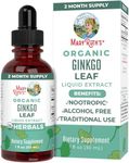 MaryRuth Organics Ginkgo Leaf Liquid Drops | Herbal Supplement | Nootropic | Circulatory System & Nervous System Health | USDA Organic | Non-GMO | Vegan | 60 Servings