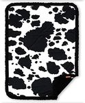 Dear Baby Gear Custom Print Baby Blanket - Double Layer Baby Blanket - Perfect Size for a Crib, Stroller or Car Seat - Holstein Cow, Black, Ruffles, 43" x 33"