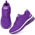 ziitop Running Shoes for Women Walking Shoes Athletic Air Cushion Tennis Shoes Ladies Non Slip Lightweight Fashion Sneakers Breathable Mesh Sport Shoes Girls Workout Casual Gym Jogging Shoes Purple