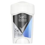 Sure Maximum Protection Clean Scent Deodorant Cream Stick men's anti-perspirant for 96-hour sweat and odour protection 45 ml