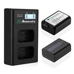 Powerextra Replacement NP-FW50 Battery 1500mAh 2 Pack and Dual USB Charger,Compatible with Sony Alpha A6000,A6500,A6300,A7s,A7,A7II,A7SII,A5100,A5000,A7R,NEX 3/5/7 Series Cameras