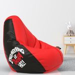 ComfyBean Bag with Beans Filled XXXL- Official: Jack & Mayers Bean Bags - Max User Height : 5-5.8 Ft.-Weight : 60-70 Kgs(Model: Engineering Dhokha Hai - Red Black)