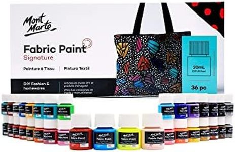 Mont Marte Fabric Paint 36-Pieces Set, 20 ml