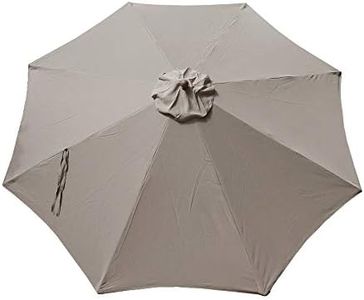 Formosa Covers 11 foot 8 Ribs Replacement Umbrella Canopy For Outdoor Octagonal Market Patio (CANOPY ONLY) (Taupe)