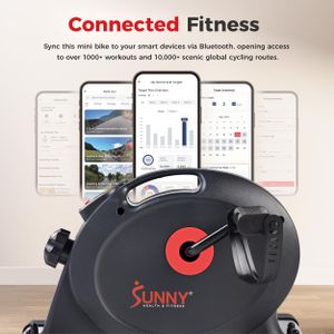 Sunny Health Mini Pedal Exerciser – Compact Under Desk Bike