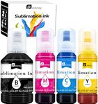 Pinckney Sublimation Ink Refill for EcoTank Printer ET-2400 ET-2720 ET-2760 ET-2800 ET-2803 ET-2830 ET-4800 ET-3760 ET-2850 ET-4700 ET-15000, Vibrant Color ICC-Free