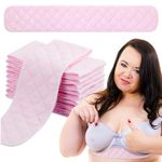 SATINIOR 10 Pcs Cotton Bra Liners Rectangle Under Bra Pads 3 Layer Bra Sweat Liners for Women Sweating Supplies (Pink, Medium)