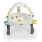 DOLU 2674 Fun Fountain Sand & Water Table for Kids, Activity Table for Water and Sand Play, White/Grey, Suitable for Children from 24 Months and Up, 82x98x98 cm