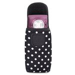 USA Gear Compact Digital Camera Case with Belt Loop, Carabiner, Weather & Scratch Resistant Neoprene - Compatible with Sony Cybershot Camera, Nikon Coolpix, Panasonic & More Small Cameras - Polka Dot