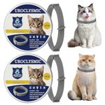 2 Pack Cat Collar for Infections Prevention, Waterproof & Adjustable Cat Collars with Gentle Soothing Scents, Natural Essential Oils Collar, 16-Month Protection for Cats Over 7 Weeks