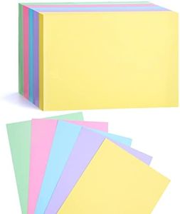 Koogel Fichas en blanco A6, 14,8 x 10,5 cm, 300 tarjetas de moderación para vocabulario, aprendizaje, oficina, escuela, presentación, moderación (5 colores, 150 g/m²)