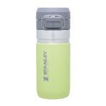 Stanley Quick Flip Stainless Steel Water Bottle 0.47L - Keeps Cold For 7 Hours - Leakproof - BPA-Free Thermos - Dishwasher Safe - Cup Holder Compatible - Citron