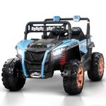 Baybee Rumble Rechargeable Battery Operated Jeep for Kids, Ride on Toy Kids Cars with Light & Music | Baby Big Jeep Battery Car | Electric Jeep car for Kids to Drive 3 to 8 Years Boy Girl (Blue)