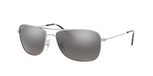 Ray-Ban Rb3543 Chromance Aviator Sunglasses, Shiny Silver/Polarized Silver Mirror, 59 mm