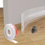 78" Door Draft Stopper for Bottom of Door, Under Door Gap Filler for Winter Cold Insulation, Door Sweep for Exterior & Interior, Weather Stripping Door Seal Blocker Noise Dust, Transparent